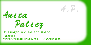 anita palicz business card